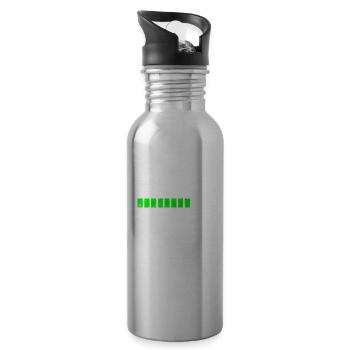 AG Pilot In Progress Please Wait… Crop Duster - 20 oz Water Bottle - silver - Right