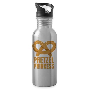 Pretzel Princess - German - Bavarian - Food - For - 20 oz Water Bottle - silver - Right