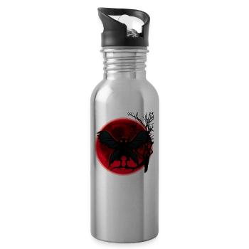 yptid Red Moon on Tree Mothman Folklore - 20 oz Water Bottle - silver - Right