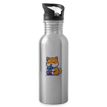 Bubble Tea Addicting - 20 oz Water Bottle - silver - Right
