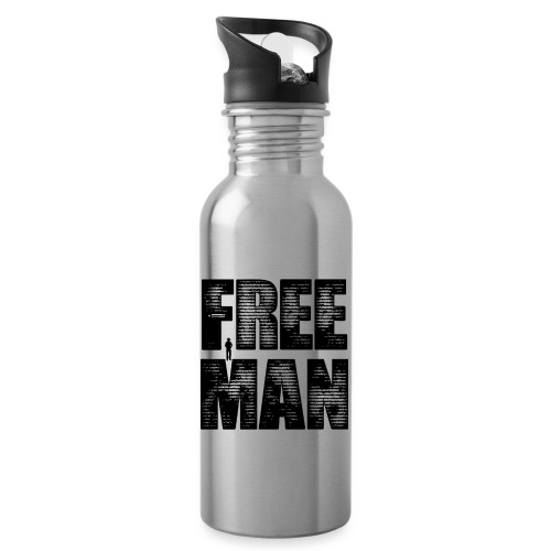 FREE MAN - Black Graphic - Water Bottle