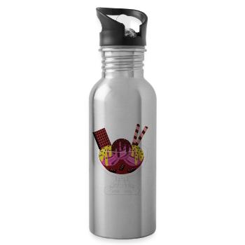 Foodie Dessert Lover Funny - 20 oz Water Bottle - silver - Right
