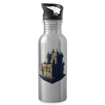 Castle in The Sky - 20 oz Water Bottle - silver - Right
