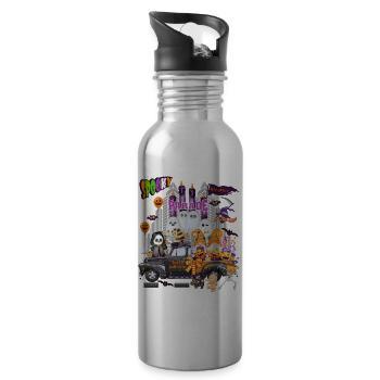 Halloween spooky parade - 20 oz Water Bottle - silver - Right