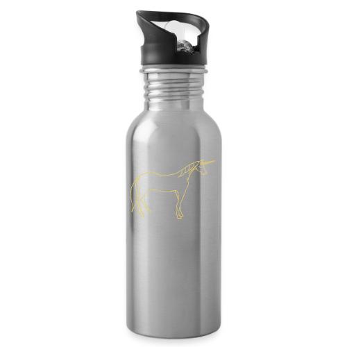 unicorn gold outline - 20 oz Water Bottle