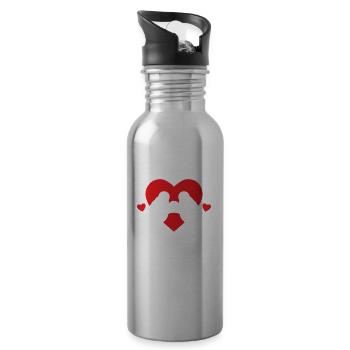 I Love My Telescope Stars Universe Space - 20 oz Water Bottle - silver - Right