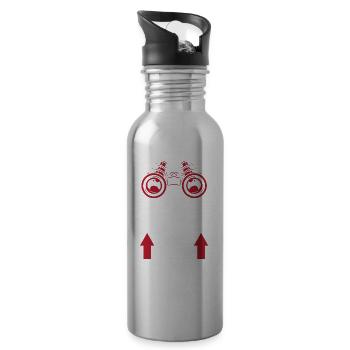 Never Stop Looking Up Space Telescope Universe - 20 oz Water Bottle - silver - Right
