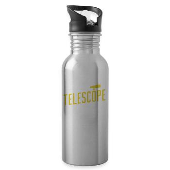I Love My Telescope Universe Stars Space - 20 oz Water Bottle - silver - Right