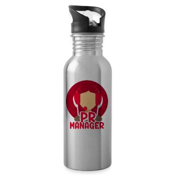 Pr Manager Profession Public Relations Job - 20 oz Water Bottle - silver - Right