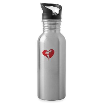 I Love My Telescope Space Universe Stars - 20 oz Water Bottle - silver - Right