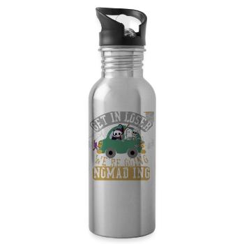 Get in loser we're going nomading - 20 oz Water Bottle - silver - Right