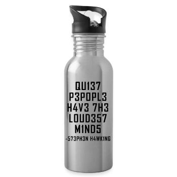 Loudest minds - 20 oz Water Bottle - silver - Right