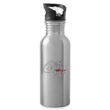 Lost My Cool T Rex - 20 oz Water Bottle - silver - Right