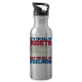 The Bill Of Rights Patriotic Apparel  - 20 oz Water Bottle - silver - Right