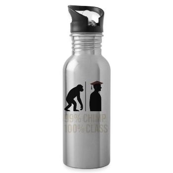 Prehistoric Homo Habilis Stone Tools - 20 oz Water Bottle - silver - Right