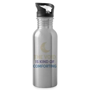 Existential Humor Nihilism Humor Absurdist - 20 oz Water Bottle - silver - Right