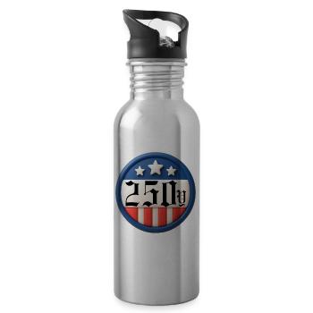 Patriotic 2020 Emblem - 20 oz Water Bottle - silver - Right
