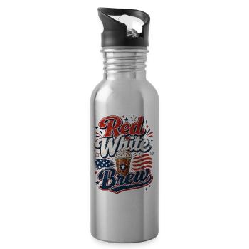 Red White Brew Patriot Cup - 20 oz Water Bottle - silver - Right