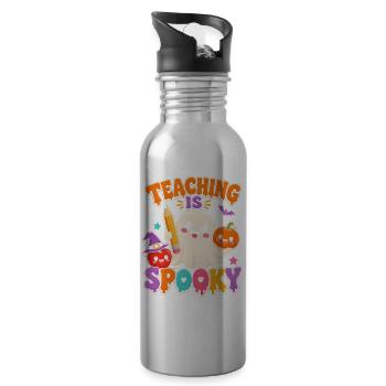 Spooky Teaching Ghost Tee - 20 oz Water Bottle - silver - Right
