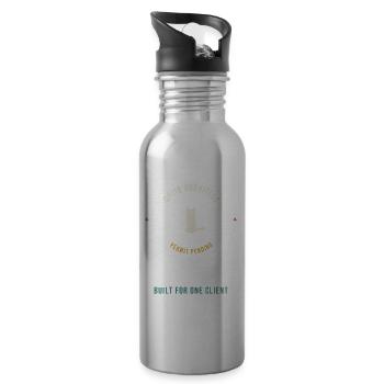 Catio Architect Permit Pending Funny Cat Owner Bui - 20 oz Water Bottle - silver - Right