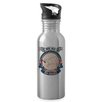 Be AI Do Crime Bird - 20 oz Water Bottle - silver - Right