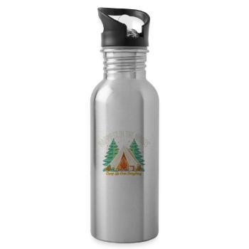 Happiest In The Woods - 20 oz Water Bottle - silver - Right