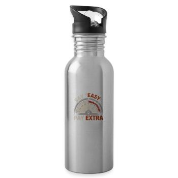 Mechanic Say Easy Pay Extra Auto Repair - 20 oz Water Bottle - silver - Right
