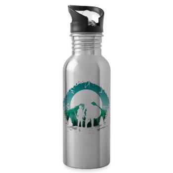 Kratos and son - 20 oz Water Bottle - silver - Right