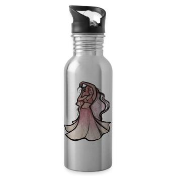 Pink Belly Dancer - 20 oz Water Bottle - silver - Right