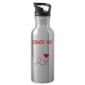 Trust me I m a Doctor - Physician Medical Gift - 20 oz Water Bottle - silver - Right