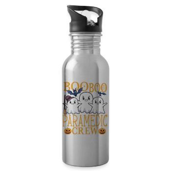Paramedic Halloween Crew Paramedic - 20 oz Water Bottle - silver - Right