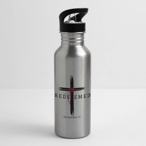 Redeemed by the blood of Jesus - Ephesians 1:7 - 20 oz Water Bottle