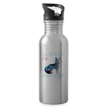 wolf t shirt - 20 oz Water Bottle - silver - Right