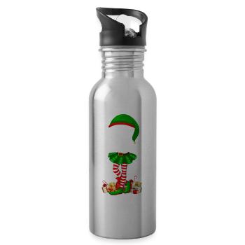 Matching Family Women Girls I m The Charming Elf C - 20 oz Water Bottle - silver - Right