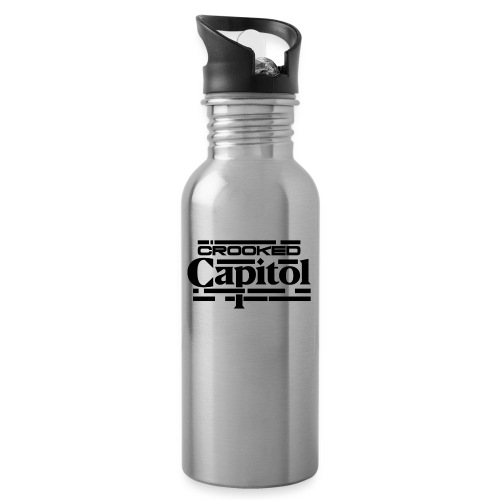 Crooked Capitol Logo Black - Water Bottle
