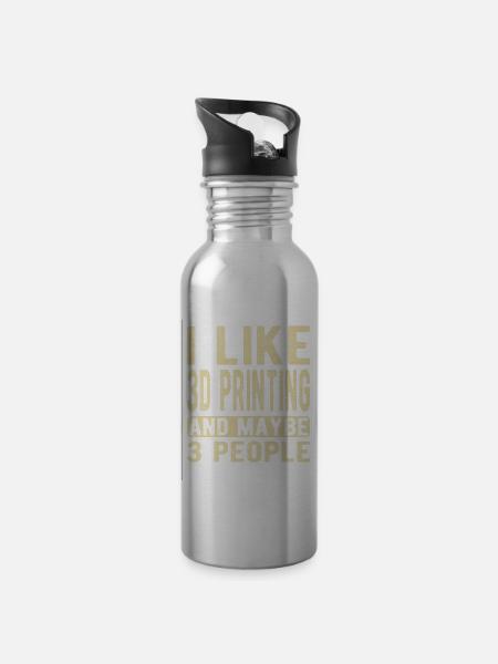 3D printing Saying - 20 oz Water Bottle - silver