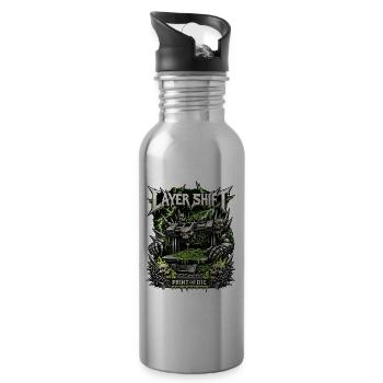 Layer Shift — Print or Die - 20 oz Water Bottle - silver - Right