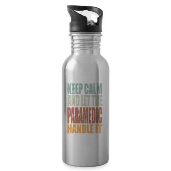 Keep Calm Paramedic Spruch Paramedic Gift - 20 oz Water Bottle - silver - Right