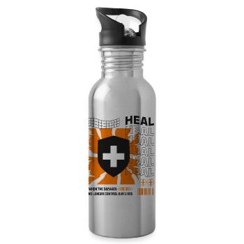 Heal - 20 oz Water Bottle - silver - Right