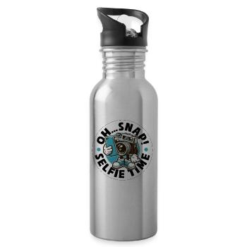 OH... SNAP! SELFIE TIME - 20 oz Water Bottle - silver - Right