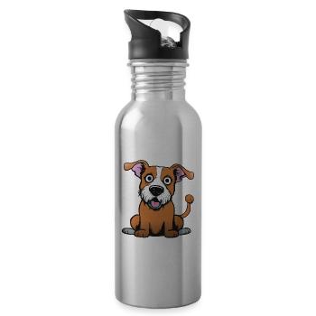 Happy Pup Parade - 20 oz Water Bottle - silver - Right