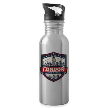 London Landmarks Shield - 20 oz Water Bottle - silver - Right
