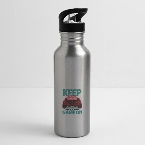 Don't Panic, Just Game On! - 20 oz Water Bottle