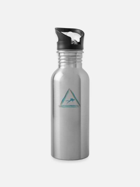 Scuba Diving - 20 oz Water Bottle - silver