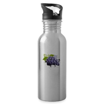 Grapes Fruit Healthy-food Plants Flower Sweet Gift - 20 oz Water Bottle - silver - Right