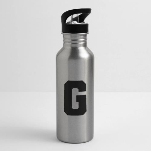 Varsity Letter G Collegiate Alphabet Art - 20 oz Water Bottle