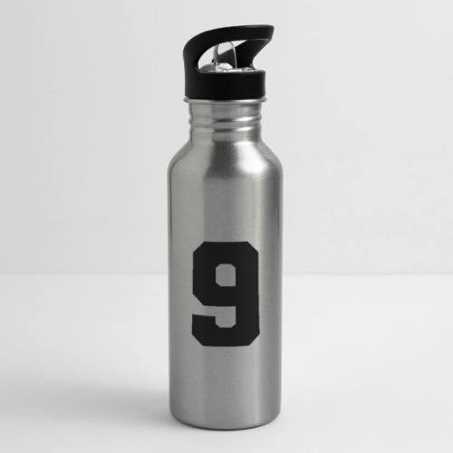 Varsity Number 9 Athletic Font - 20 oz Water Bottle
