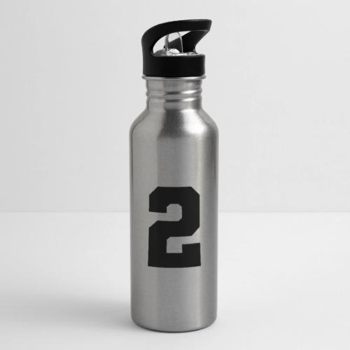 Varsity Number 2 Sports Design - 20 oz Water Bottle