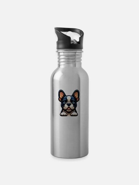 Dog In elegant - 20 oz Water Bottle - silver