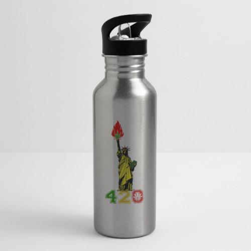 Humoristic 420 Liberty Herb Weed Marijuana Design - 20 oz Water Bottle